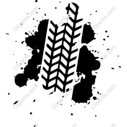 Dynamic Tire Tread with Splatter Effect