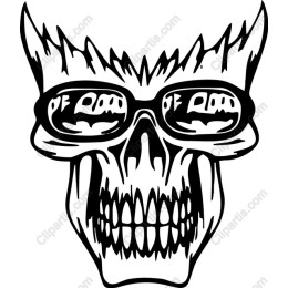 Edgy Skull with Sunglasses