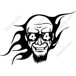 Flame Character with Sunglasses