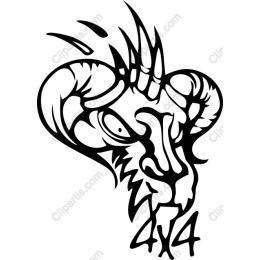 Fierce Ram Head for 4x4 Adventures
