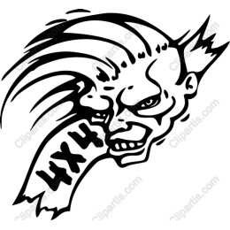 Fierce Edgy Character (4X4 Graphic Art)