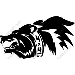 Fierce Bear Head with 4x4 Collar