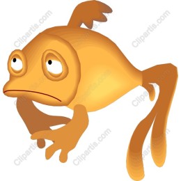 Whimsical Orange Fish