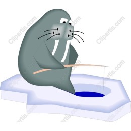 Whimsical Walrus Ice Fishing