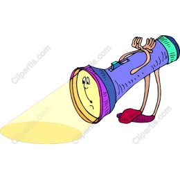 Cheerful Flashlight Character