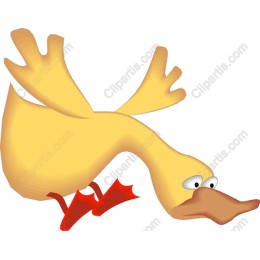 Cheerful Cartoon Duck