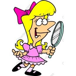 Curious Girl with Mirror