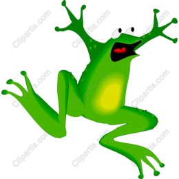 Cheerful Green Frog