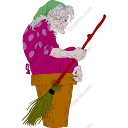 Witch with Broomstick