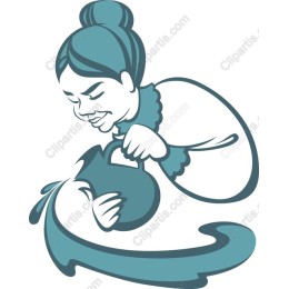 Graceful Water Pouring Woman