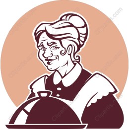 Nostalgic Elderly Woman Chef