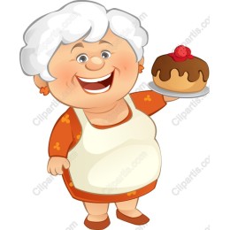 Charming Grandmother Baking