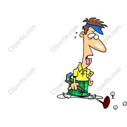 Whimsical Cartoon Golfer
