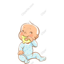 Cute Baby with Teething Ring