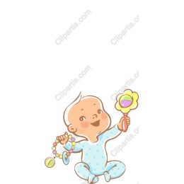 Happy Baby with Rattle