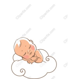 Sleeping Baby on a Cloud