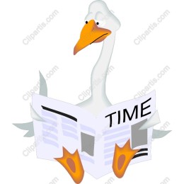 Whimsical Goose with Newspaper