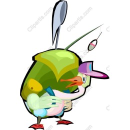 Playful Cartoon Bird