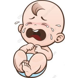 Adorable Baby Crying Clipart