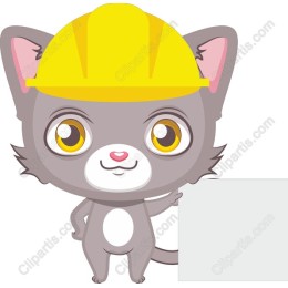 Cute Construction Cat