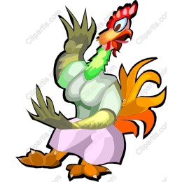 Whimsical Dancing Chicken