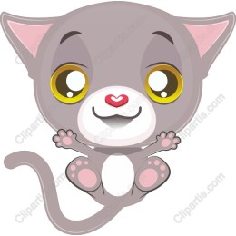 Playful Gray Kitten for Kids'