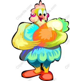 Vibrant Cartoon Chicken