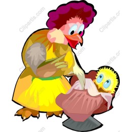 Whimsical Hen and Chick