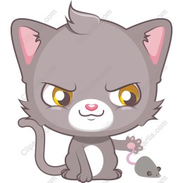 Cute Playful Grey Cat