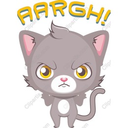 Frustrated Feline AARGH! Cat