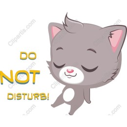Do Not Disturb Cute Cat