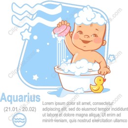 Aquarius Baby Bath Time