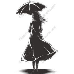 Elegant Woman with Umbrella