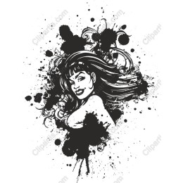 Captivating Ink Splash Woman