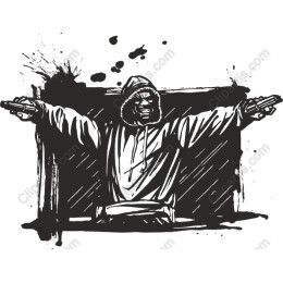 Urban Defiance Hooded Figure