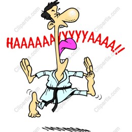 Energetic Cartoon Martial Artist