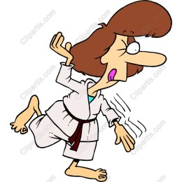 Energetic Cartoon Martial Artist