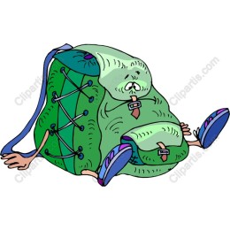 Quirky Cartoon Backpack .
