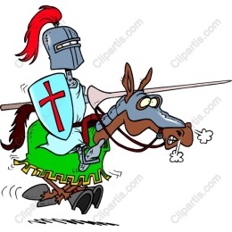 Whimsical Knight on Horseback