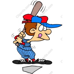 Cheerful Cartoon Baseball Player