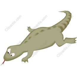 Playful Cartoon Lizard