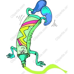 Whimsical Paint Tube Acrobat