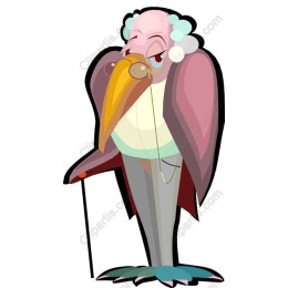 Whimsical Elderly Bird