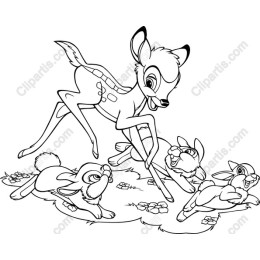 Playful Deer and Bunnies