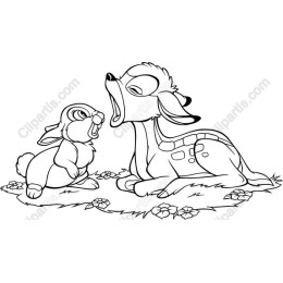 Charming Deer and Rabbit