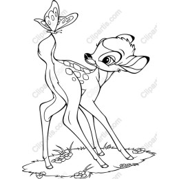 Charming Deer and Butterfly