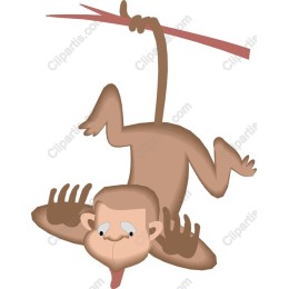 Whimsical Hanging Monkey