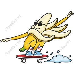 Skateboarding Banana