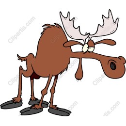 Charming Cartoon Moose