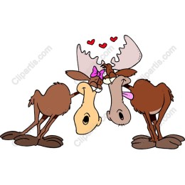Adorable Love Moose